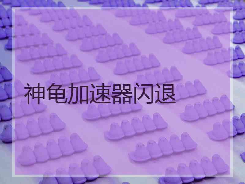 神龟加速器闪退