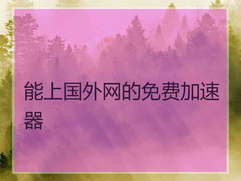 能上国外网的免费加速器