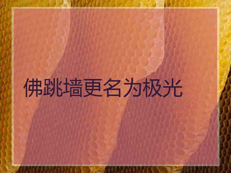 佛跳墙更名为极光