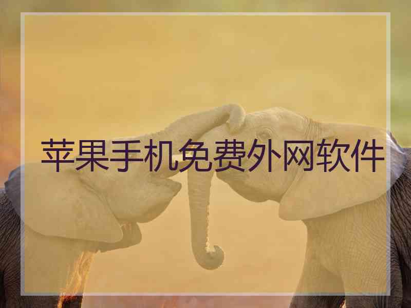 苹果手机免费外网软件