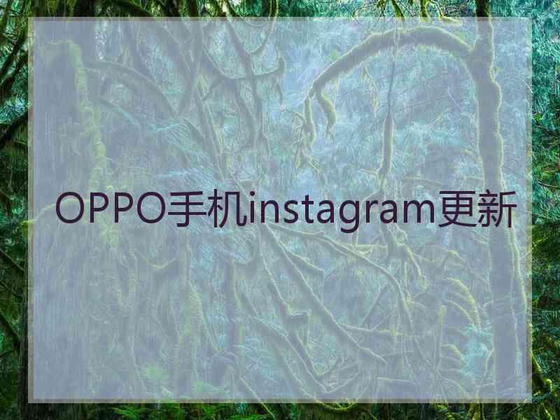 OPPO手机instagram更新