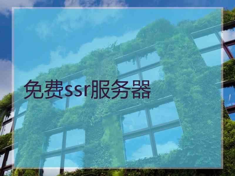 免费ssr服务器