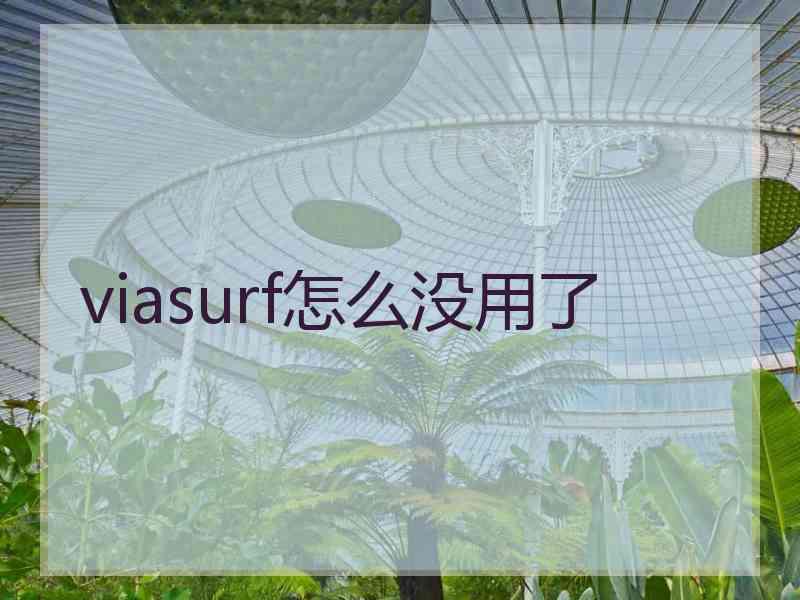 viasurf怎么没用了