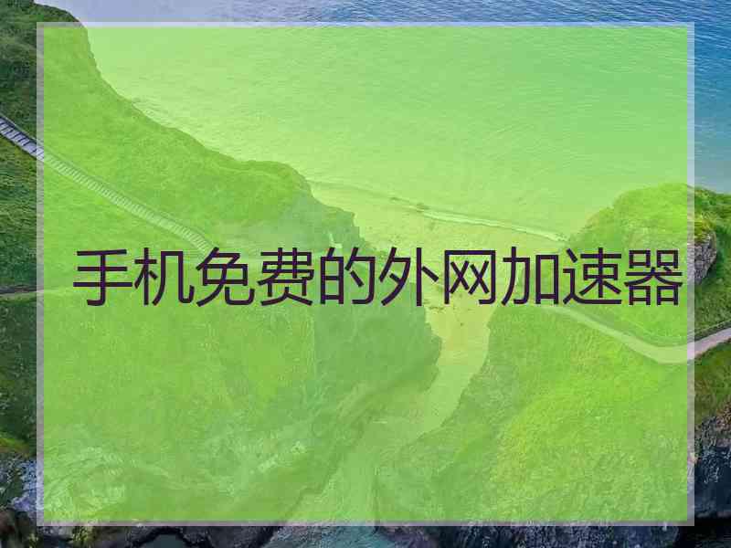 手机免费的外网加速器