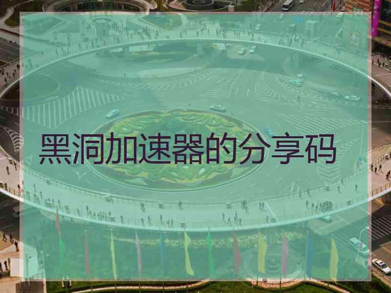 黑洞加速器的分享码