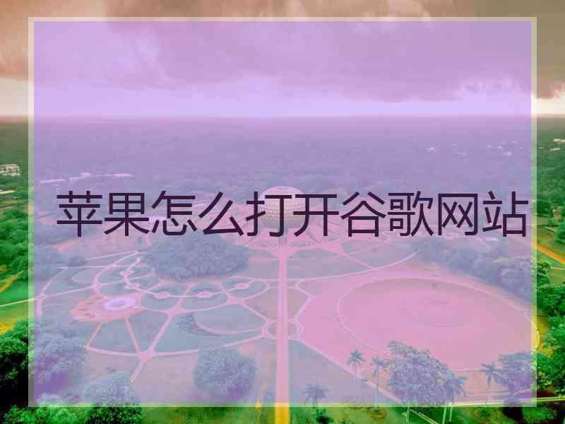 苹果怎么打开谷歌网站