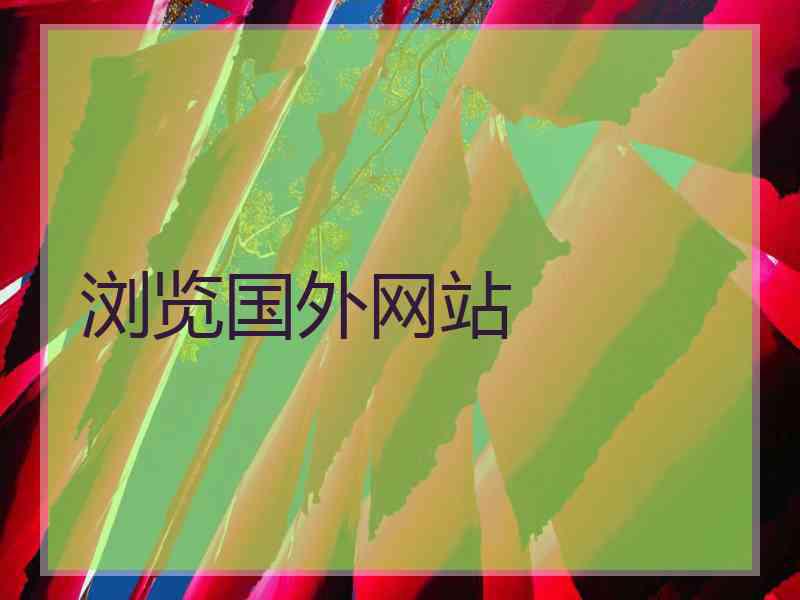 浏览国外网站