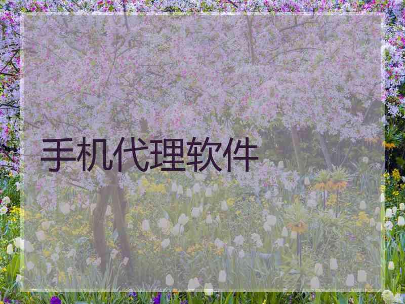 手机代理软件