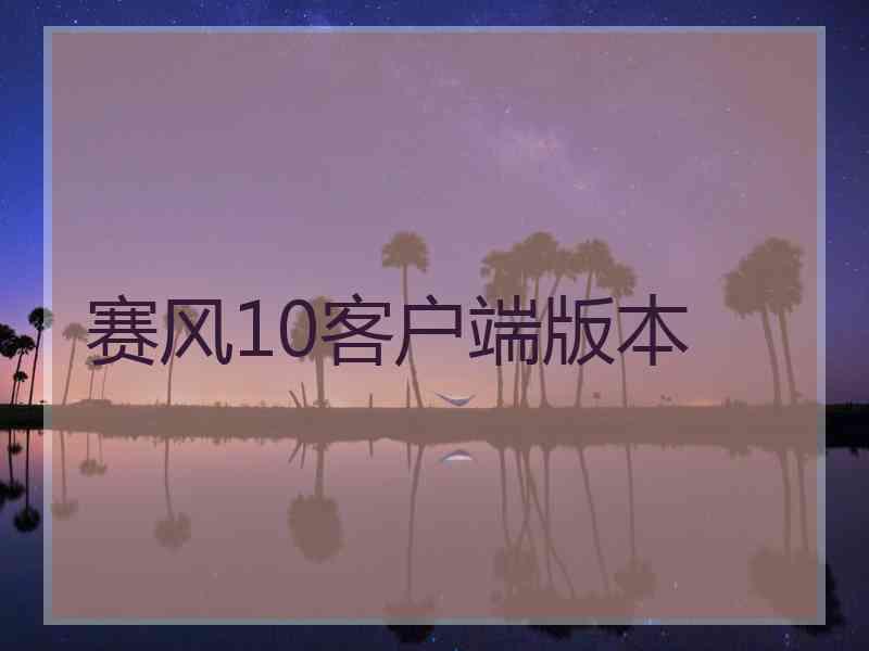 赛风10客户端版本