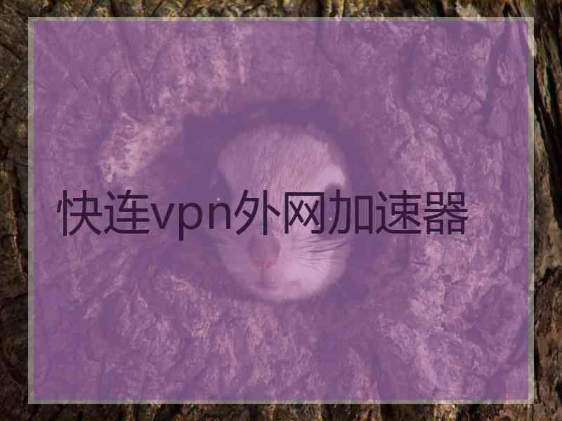 快连vpn外网加速器