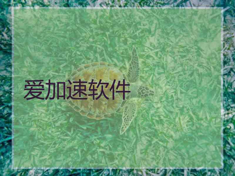 爱加速软件
