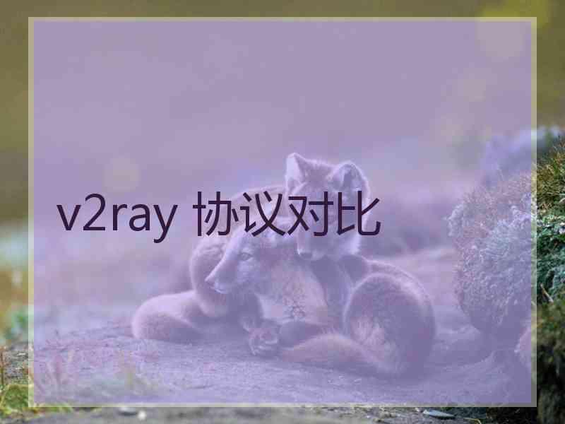 v2ray 协议对比