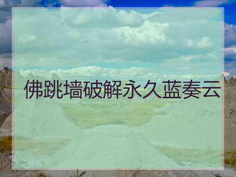 佛跳墙破解永久蓝奏云