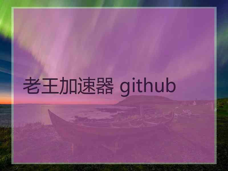 老王加速器 github