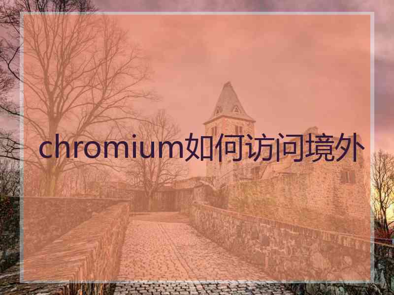 chromium如何访问境外