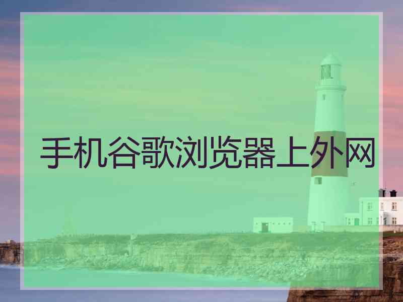 手机谷歌浏览器上外网
