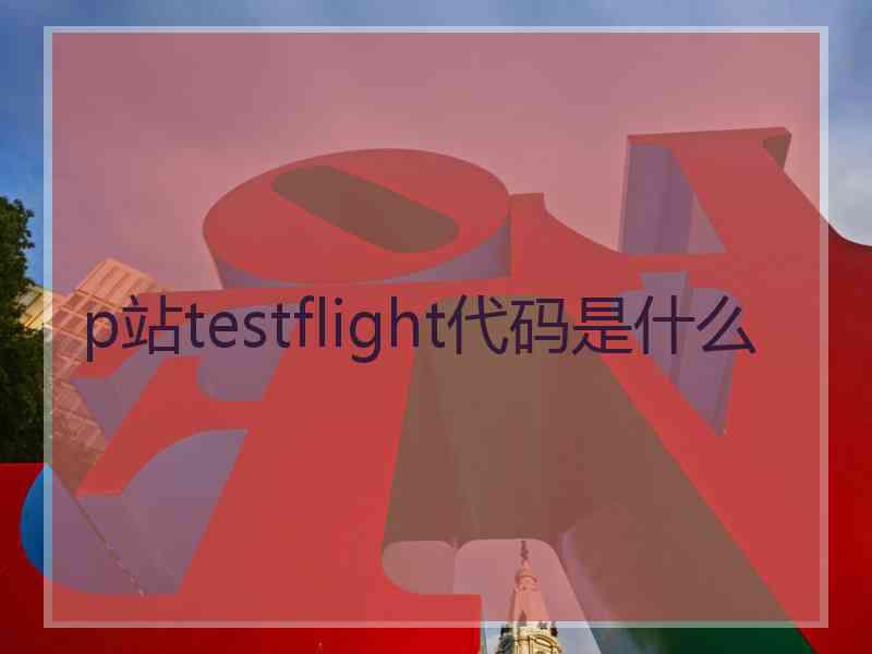p站testflight代码是什么