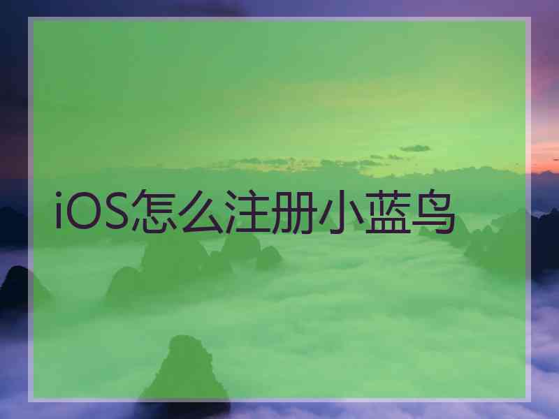 iOS怎么注册小蓝鸟