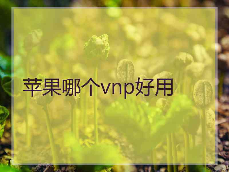 苹果哪个vnp好用