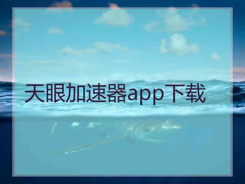 天眼加速器app下载