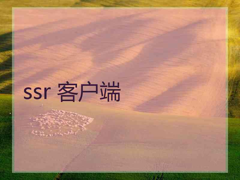ssr 客户端