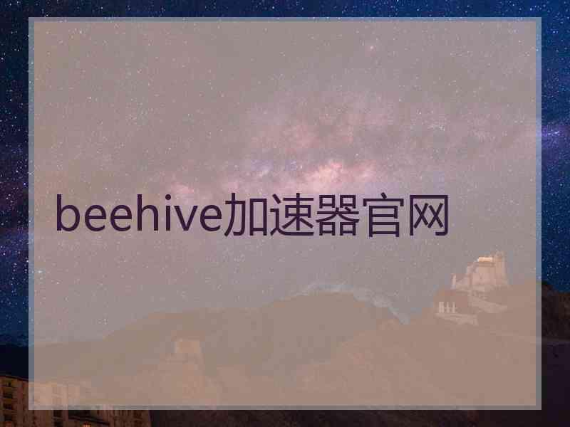 beehive加速器官网