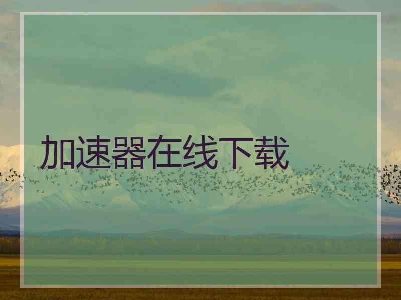 加速器在线下载