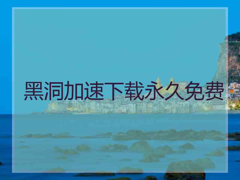 黑洞加速下载永久免费