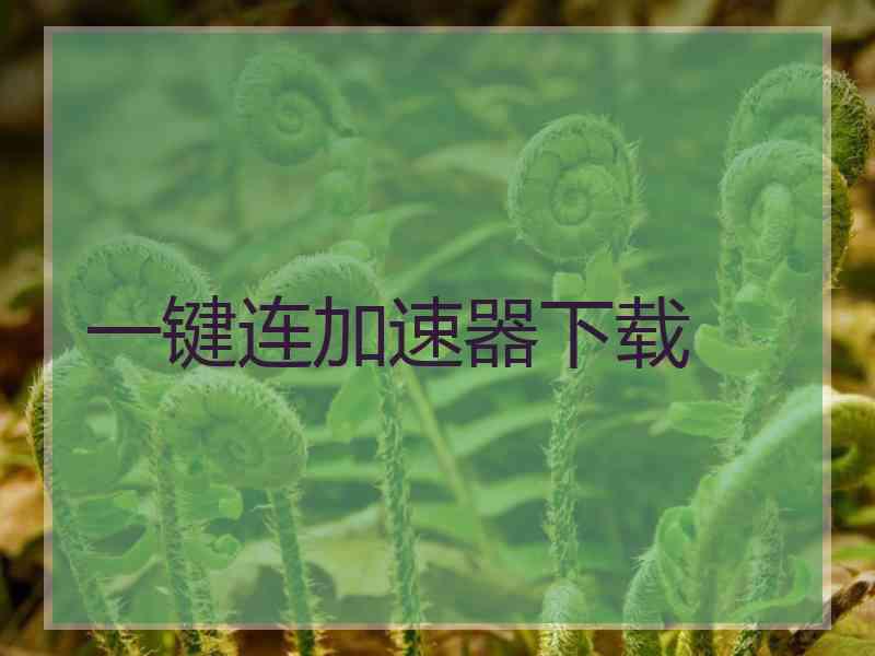 一键连加速器下载