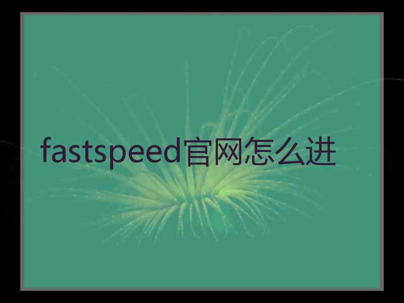 fastspeed官网怎么进