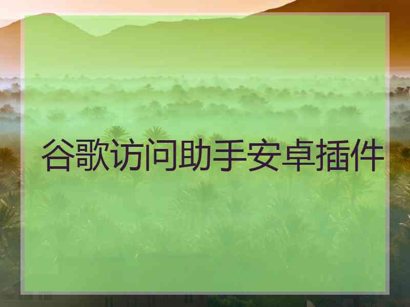 谷歌访问助手安卓插件