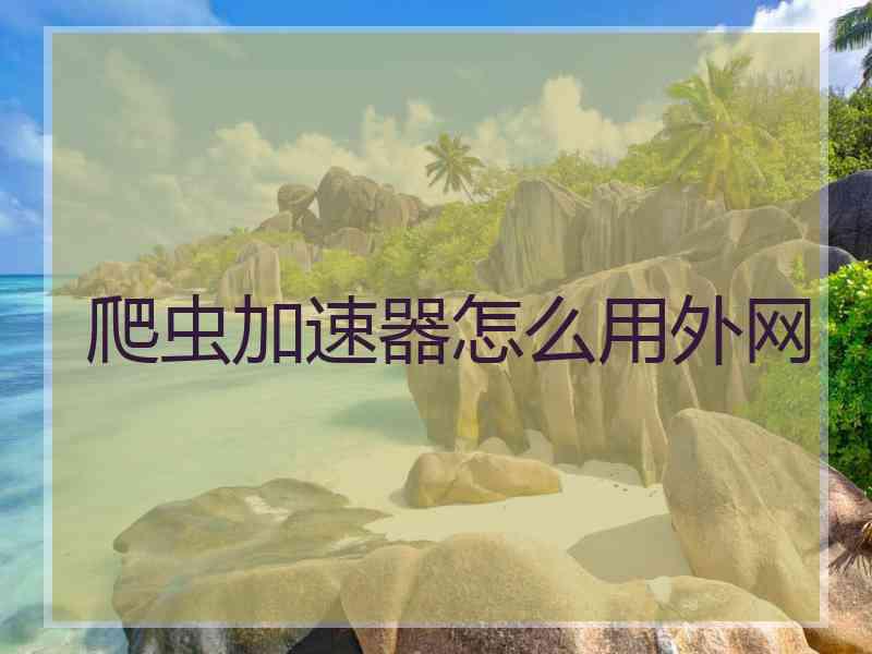 爬虫加速器怎么用外网