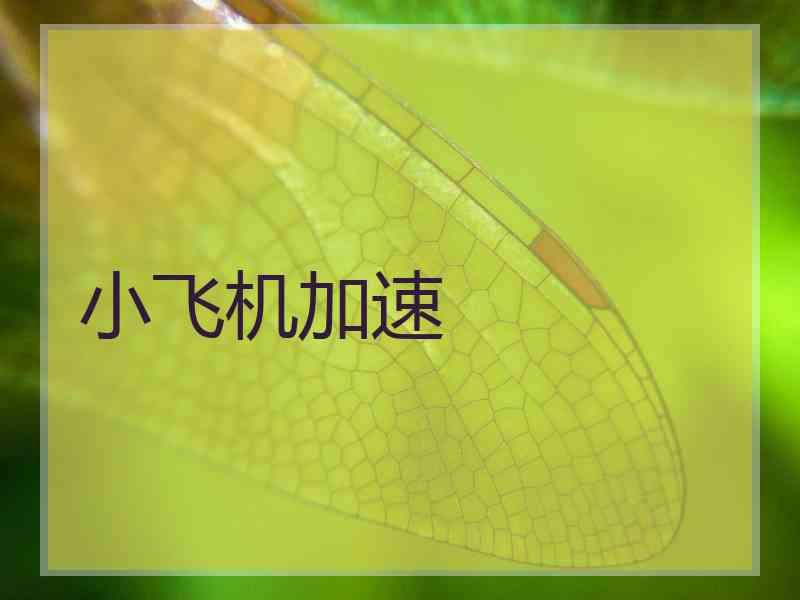 小飞机加速