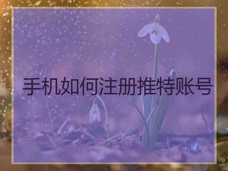 手机如何注册推特账号