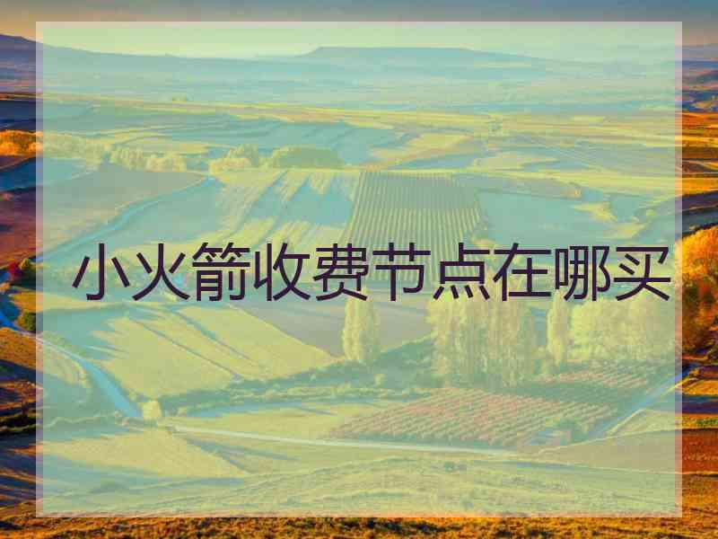 小火箭收费节点在哪买