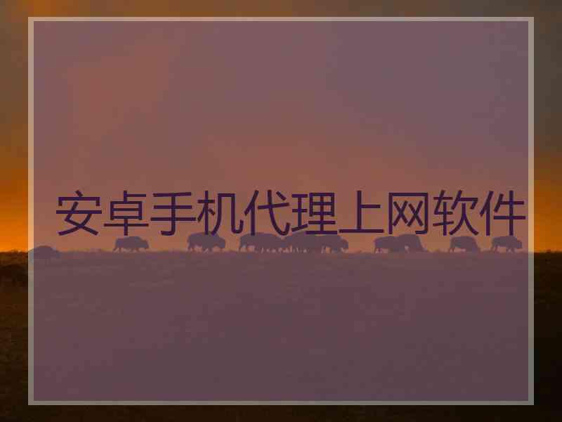 安卓手机代理上网软件