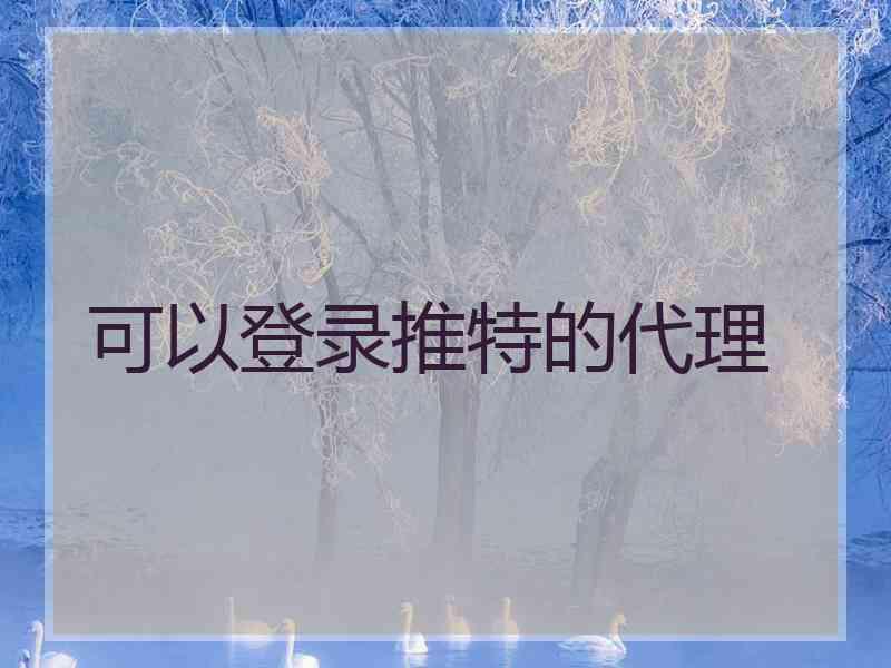 可以登录推特的代理