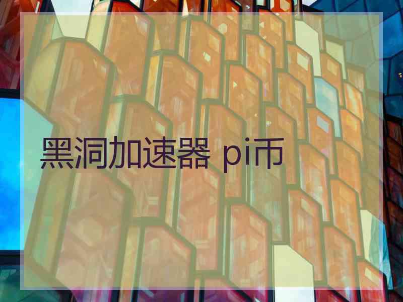 黑洞加速器 pi币