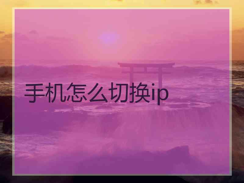 手机怎么切换ip