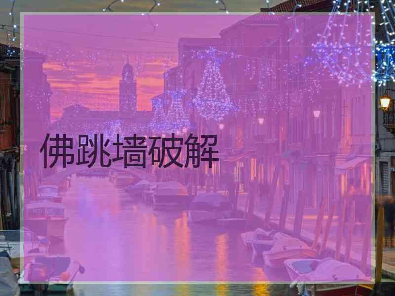 佛跳墙破解