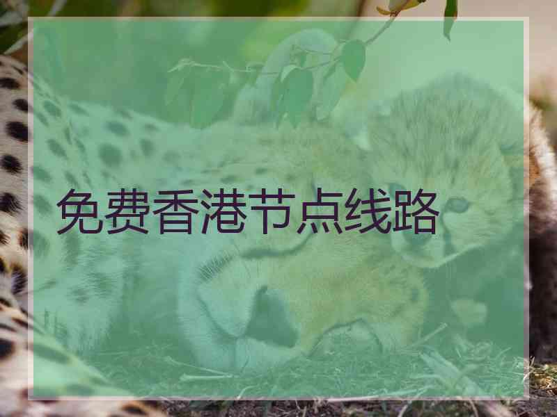 免费香港节点线路