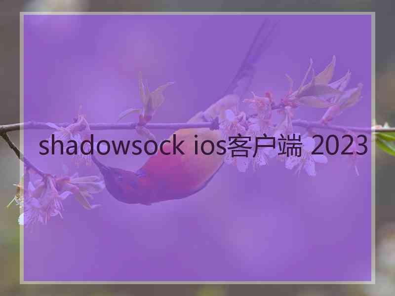 shadowsock ios客户端 2023