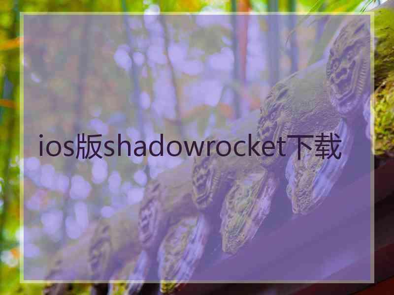 ios版shadowrocket下载