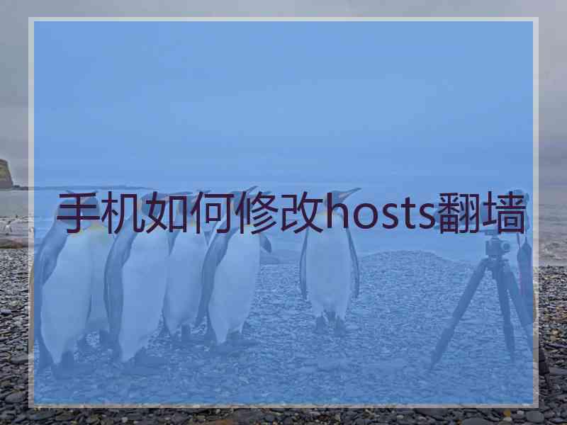 手机如何修改hosts翻墙