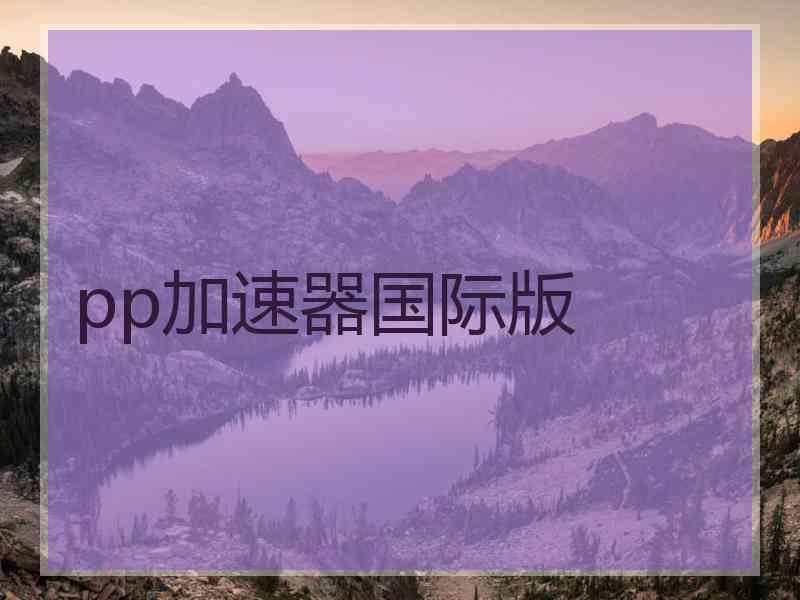 pp加速器国际版