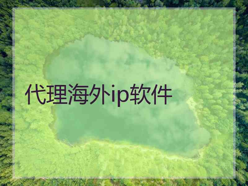 代理海外ip软件