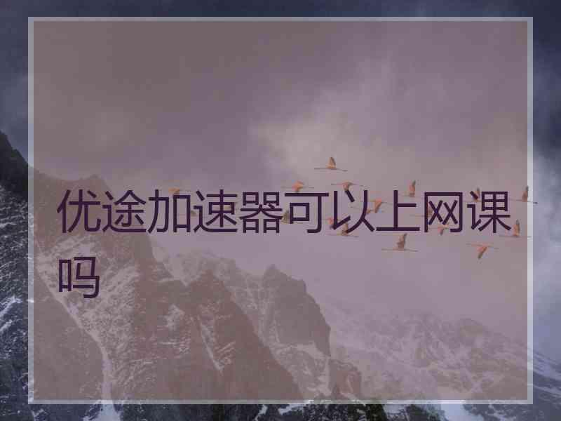 优途加速器可以上网课吗